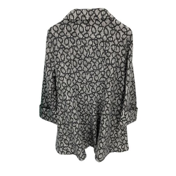 IC By Connie Full Zip Jacket 3/4 Sleeve Gray Size Medium - Picture 6 of 12